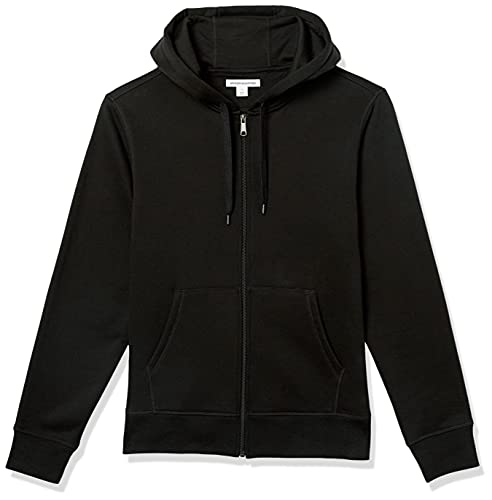 Amazon Essentials Men's Full-Zip Hooded Fleece Sweatshirt in Black Amazon Essentials Men's Full-Zip Hooded Fleece Sweatshirt in Black